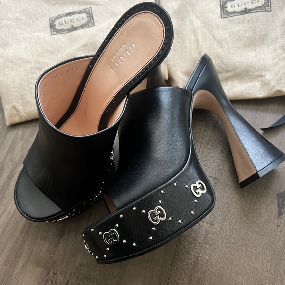 Authentic Brand New Gucci Studded Platform Sandals size 38.5 - Picture 4 of 14
